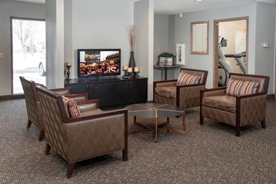 tv lounge in clubroom with wi-fi